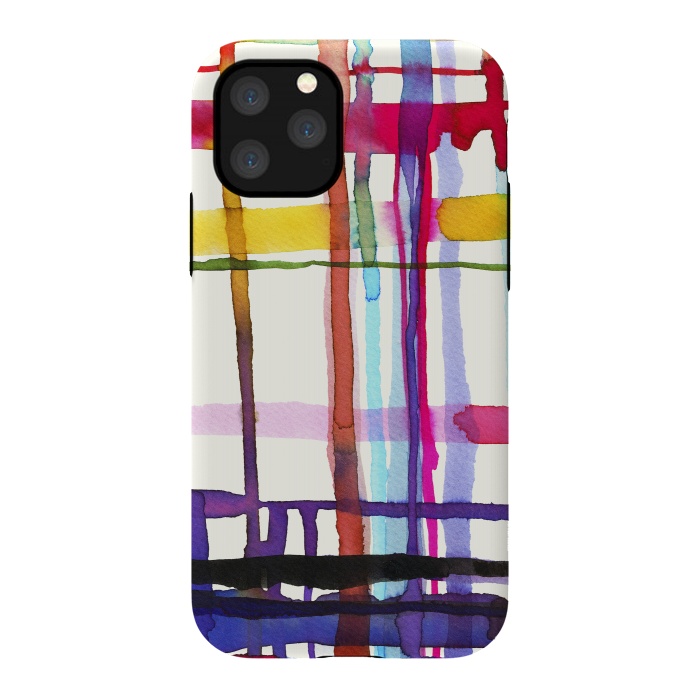 iPhone 11 Pro StrongFit Watercolor Loom Telar by Ninola Design