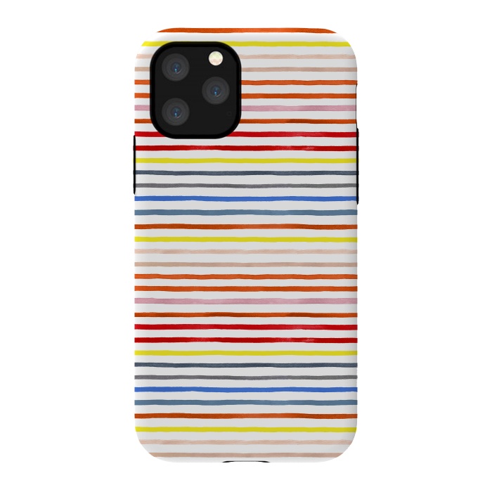 iPhone 11 Pro StrongFit Marker Summer Color Stripes by Ninola Design