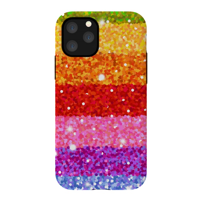 iPhone 11 Pro StrongFit rainbow dotted pattern by MALLIKA
