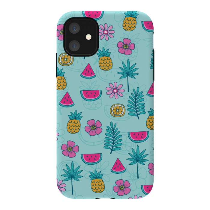 iPhone 11 StrongFit TROPICAL FRUIT PATTERN by MALLIKA