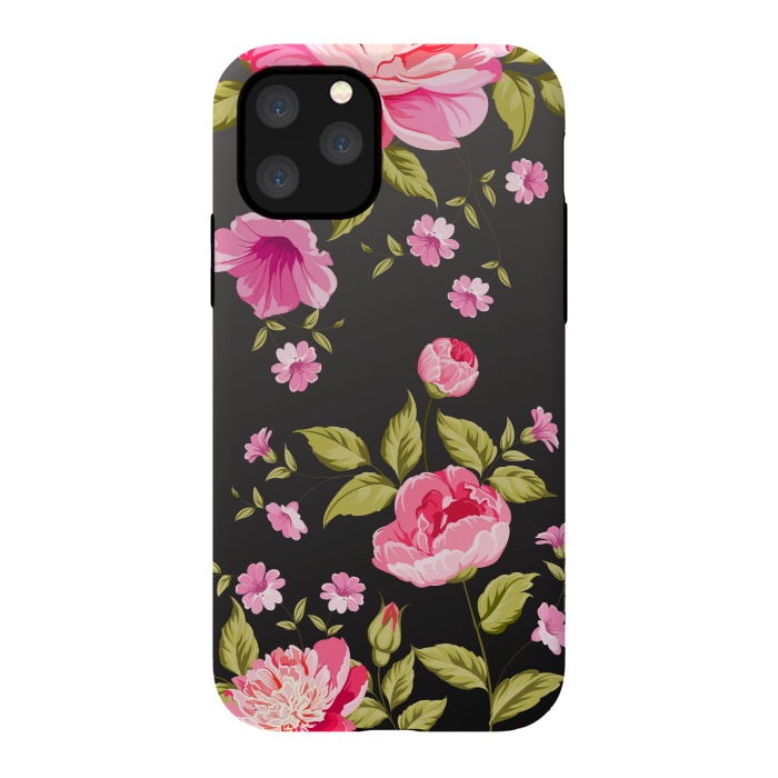 iPhone 11 Pro StrongFit pink flowers by MALLIKA