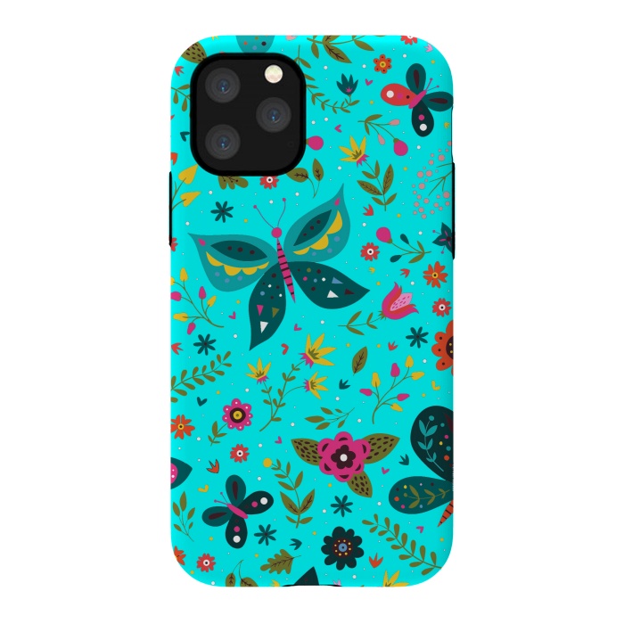 iPhone 11 Pro StrongFit Butterflies Dancing In Aquamarine by ArtsCase