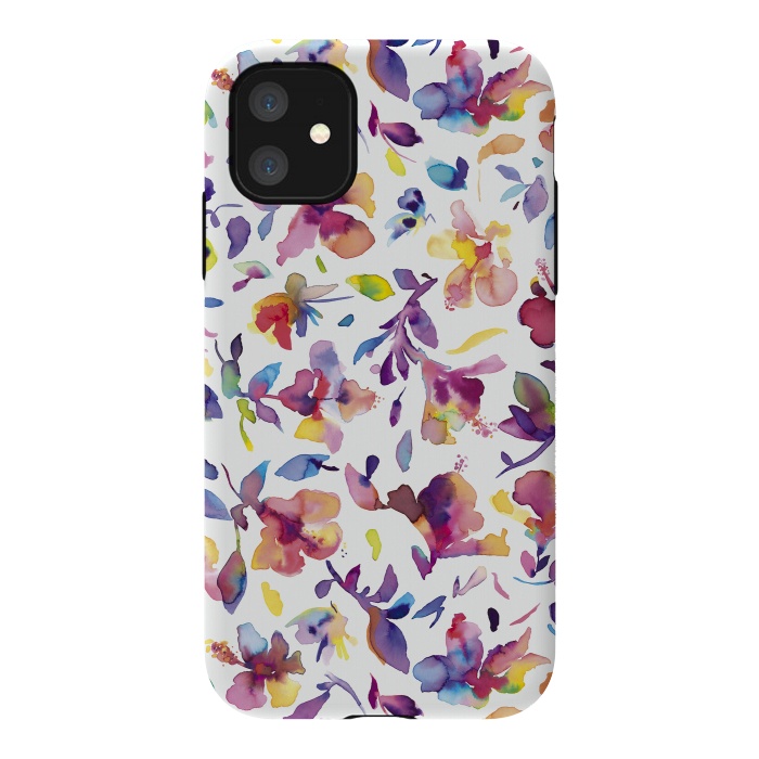 iPhone 11 StrongFit Watery HIbiscus by Ninola Design