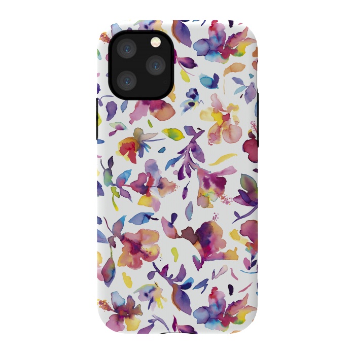 iPhone 11 Pro StrongFit Watery HIbiscus by Ninola Design