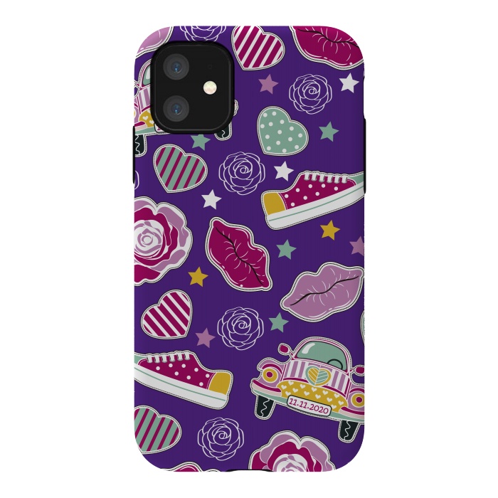 iPhone 11 StrongFit Purple Hippie Style by ArtsCase