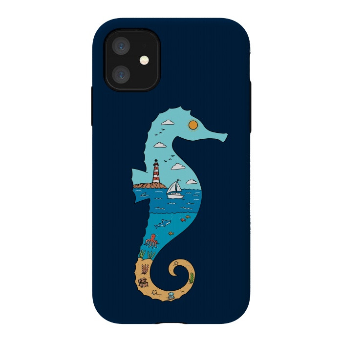 iPhone 11 StrongFit SeahorseNature by Coffee Man