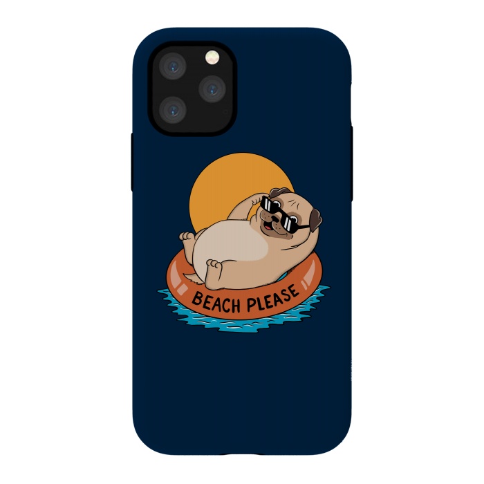 iPhone 11 Pro StrongFit Beach Please Blue by Coffee Man