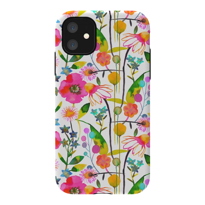 iPhone 11 StrongFit Happy Spring Flowers by Ninola Design