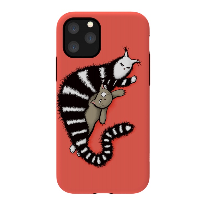 iPhone 11 Pro StrongFit Cat Mother Protects Her Kitty Child by Boriana Giormova