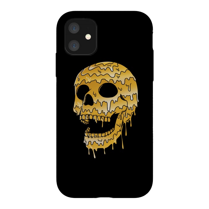iPhone 11 StrongFit Gold Skull by Coffee Man