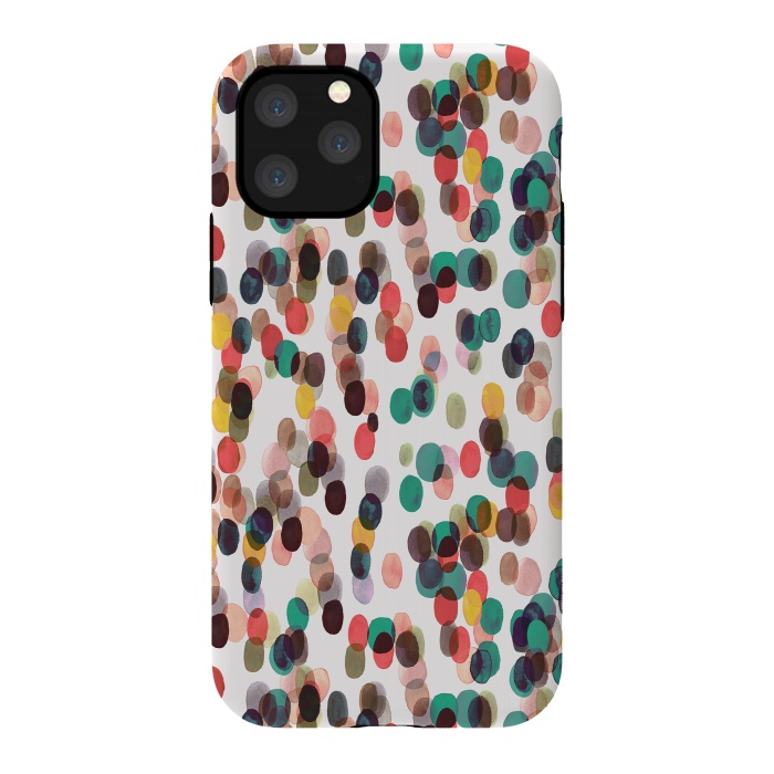 iPhone 11 Pro StrongFit Relaxing Tropical Colorful Dots by Ninola Design