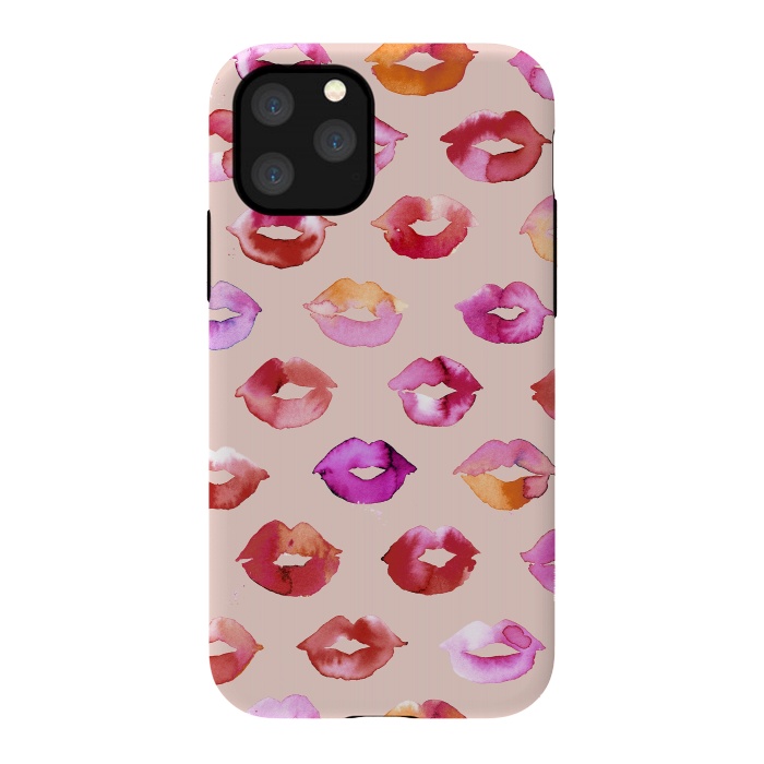 iPhone 11 Pro StrongFit Sweet Kisses Lips by Ninola Design
