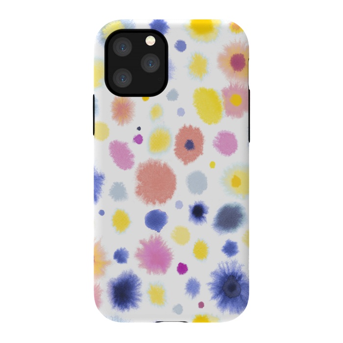iPhone 11 Pro StrongFit Soft Watercolor Dots by Ninola Design