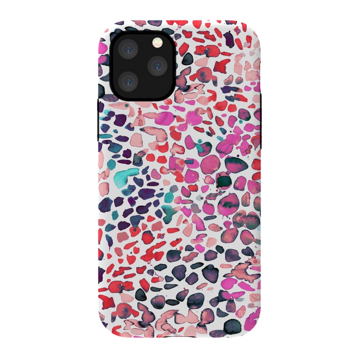 iPhone 11 Pro StrongFit Speckled Painting Pink by Ninola Design