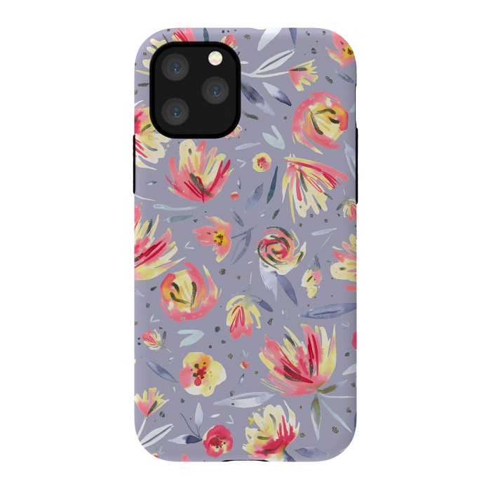 iPhone 11 Pro StrongFit Festival Coral Peonies by Ninola Design