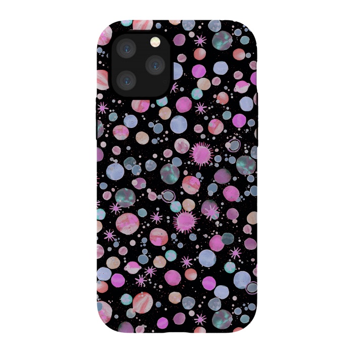 iPhone 11 Pro StrongFit Planets Constellation Pink by Ninola Design