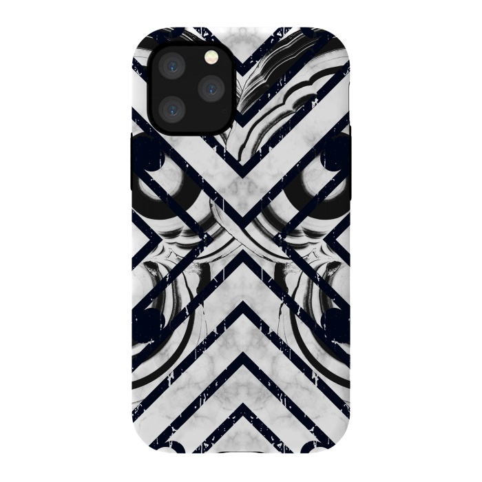 iPhone 11 Pro StrongFit Modern geometric black and white marble  by Oana 