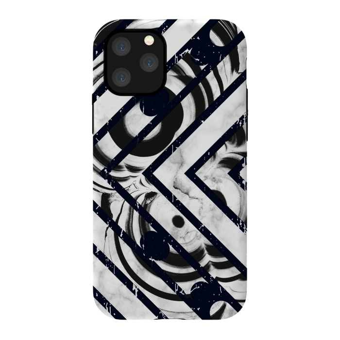 iPhone 11 Pro StrongFit Monochrome marble stripes by Oana 