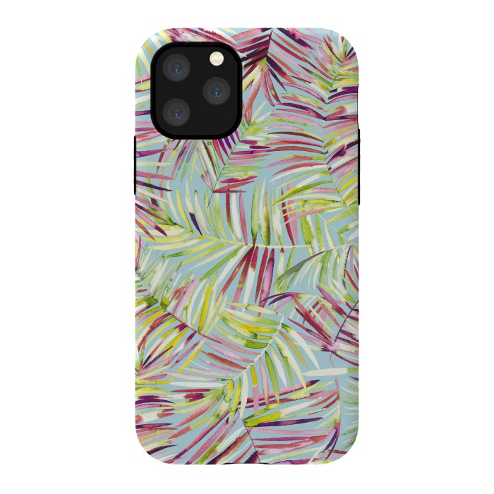 iPhone 11 Pro StrongFit Tranquility Tropical Palms by Ninola Design