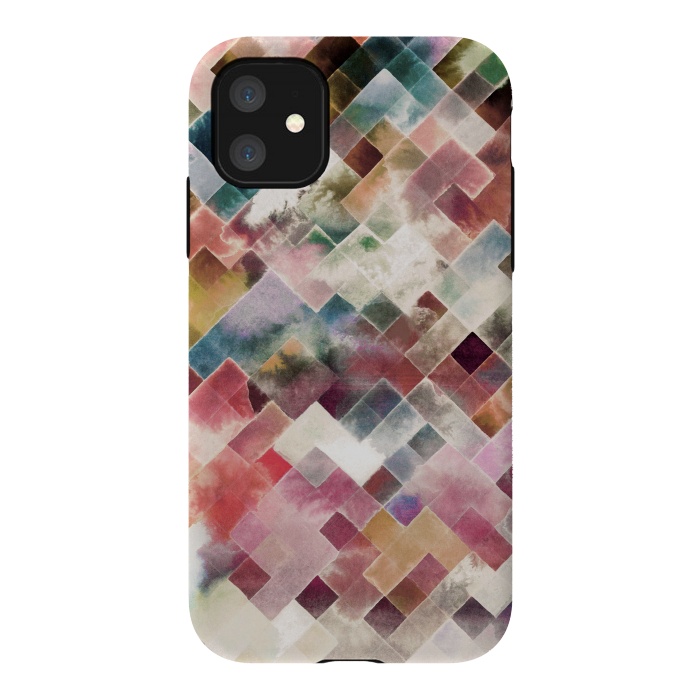iPhone 11 StrongFit Moody Geometry Multicolored by Ninola Design