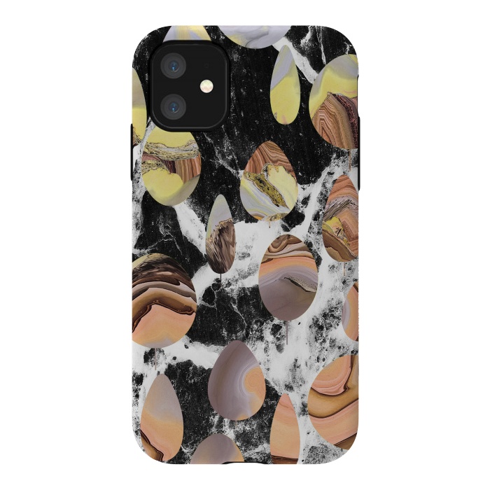iPhone 11 StrongFit Marble stones abstract art by Oana 