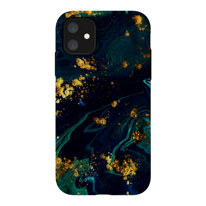 iPhone 11 StrongFit Golden Sparks In The Sea by ArtsCase