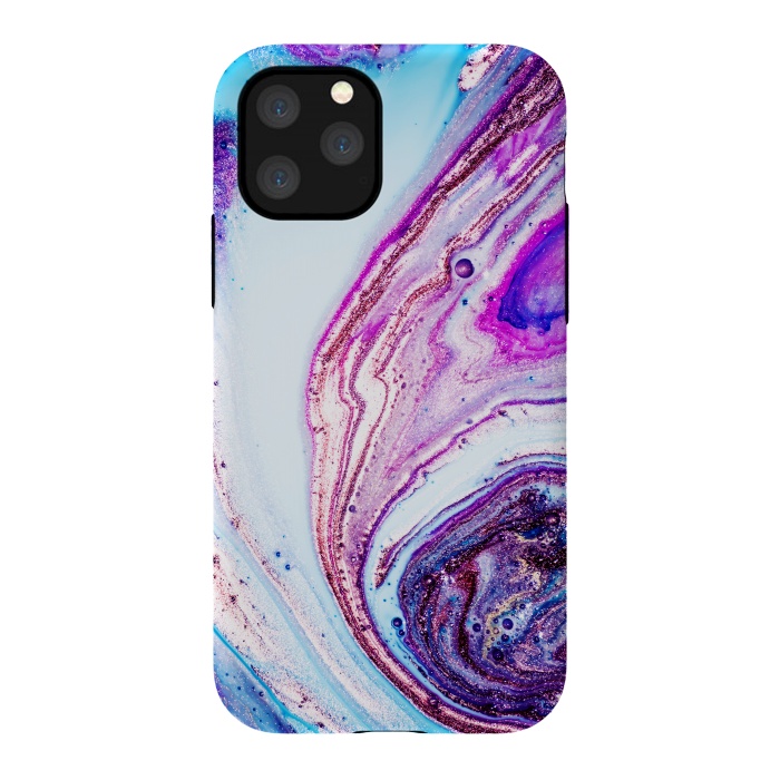 iPhone 11 Pro StrongFit Watercolors In Blue And Purple  by ArtsCase