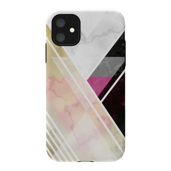 iPhone 11 StrongFit Superposition Of Lines In Marble by ArtsCase