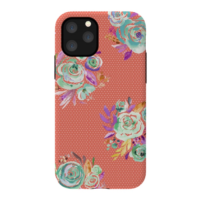 iPhone 11 Pro StrongFit Red Sweet Roses Bouquet by Ninola Design