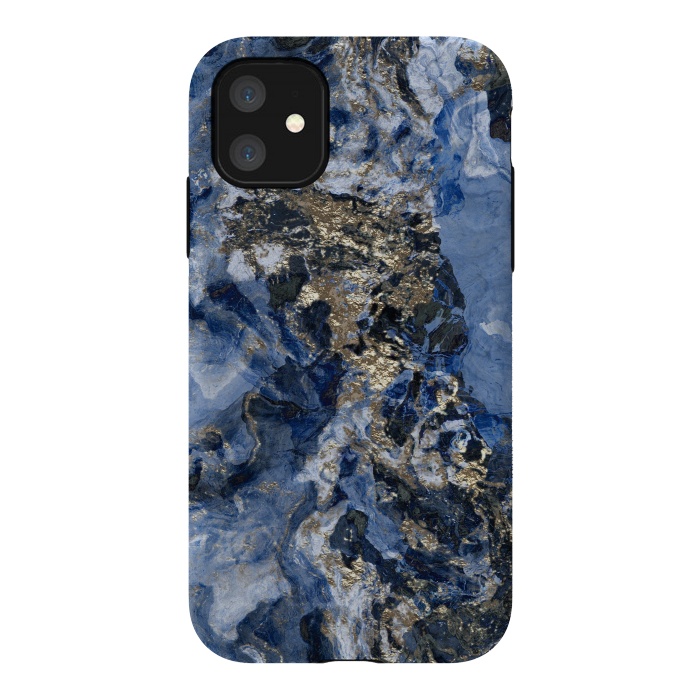 iPhone 11 StrongFit Glamorous Blue Mineral by Andrea Haase