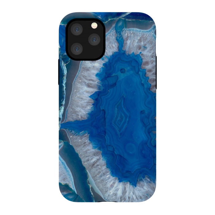 iPhone 11 Pro StrongFit Blue Gemstone Geode by Andrea Haase