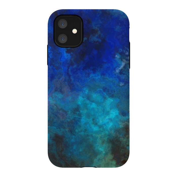 iPhone 11 StrongFit Blue Malachit Stone by Andrea Haase