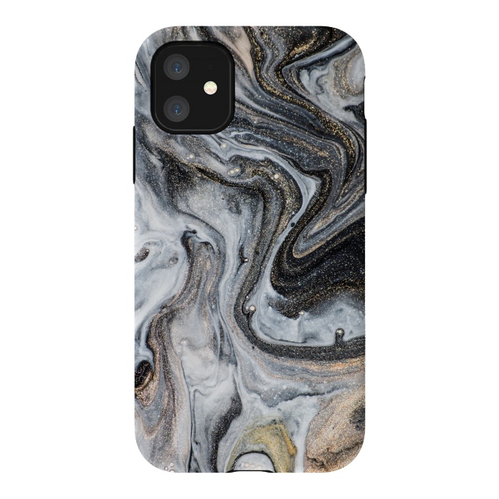 iPhone 11 StrongFit Black and Gold Marble by ArtsCase