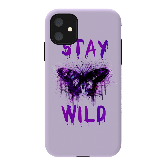 iPhone 11 StrongFit Stay Wild Butterfly by Andrea Haase