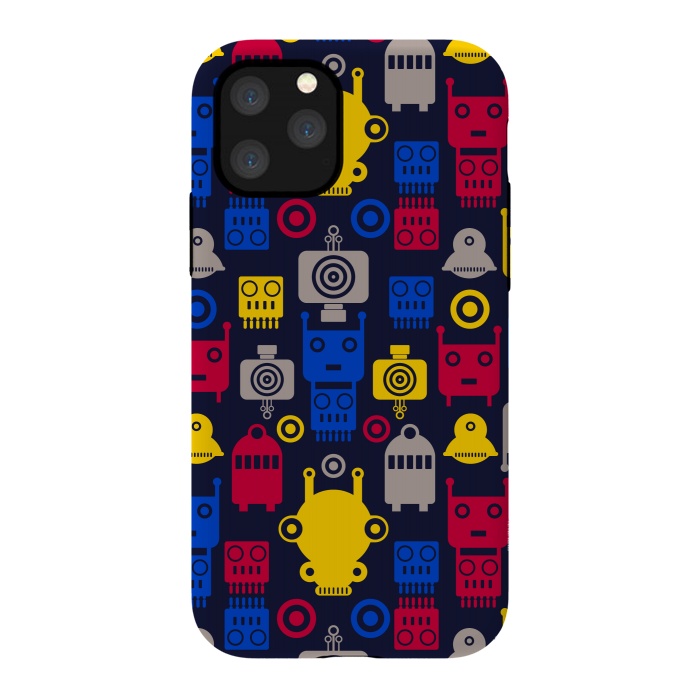 iPhone 11 Pro StrongFit colorful robots by TMSarts