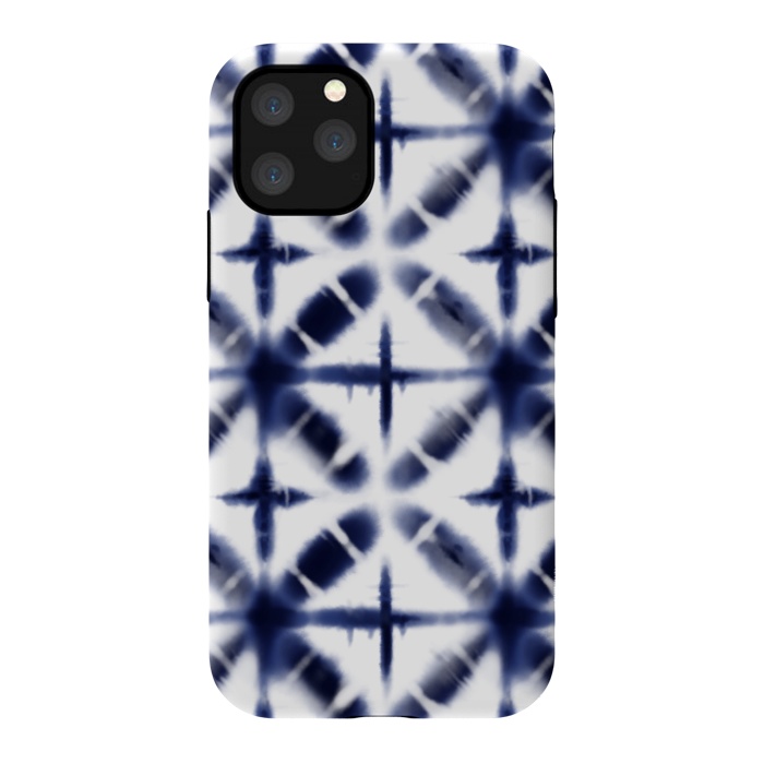 iPhone 11 Pro StrongFit Shibori inky blues by Melissa Pedersen