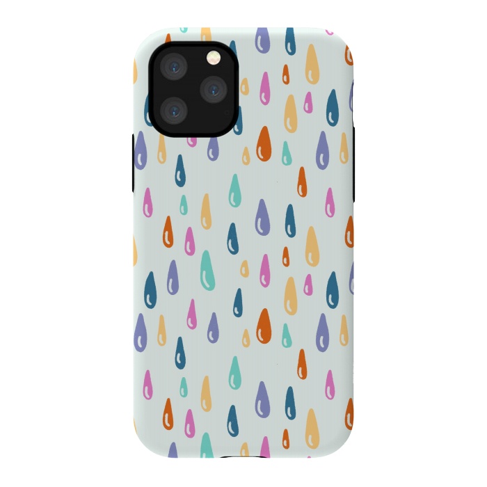 iPhone 11 Pro StrongFit Rainbow Raindrops by Melissa Pedersen