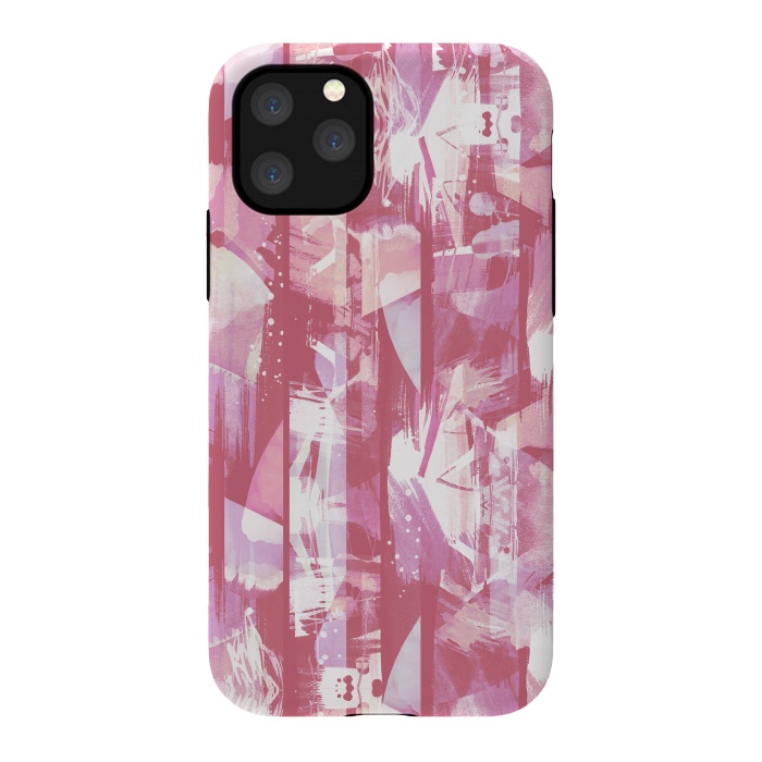 iPhone 11 Pro StrongFit Pastel watercolor brushed stripes by Oana 