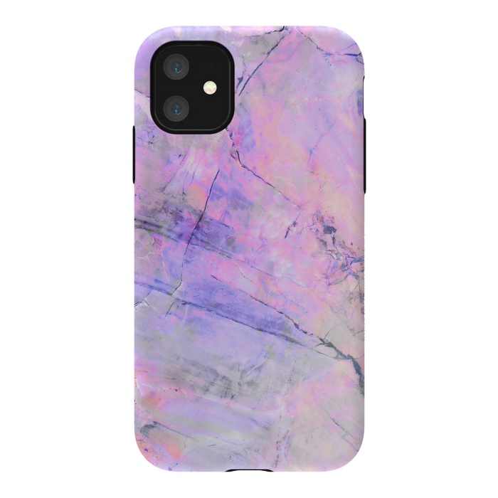 iPhone 11 StrongFit Purple pink pastel marble by Oana 