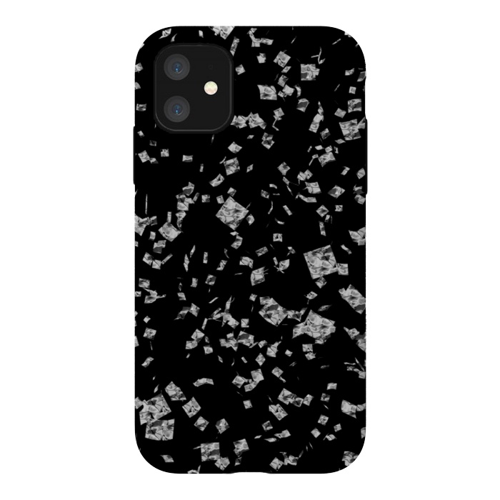 iPhone 11 StrongFit Silver Flakes by Ashley Camille