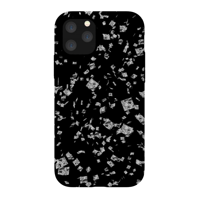 iPhone 11 Pro StrongFit Silver Flakes by Ashley Camille