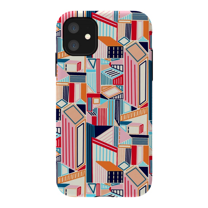 iPhone 11 StrongFit Abstract Minimalism City (Bright & Warm)  by Tigatiga