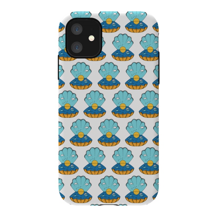 iPhone 11 StrongFit Shell Nature Pattern by Coffee Man