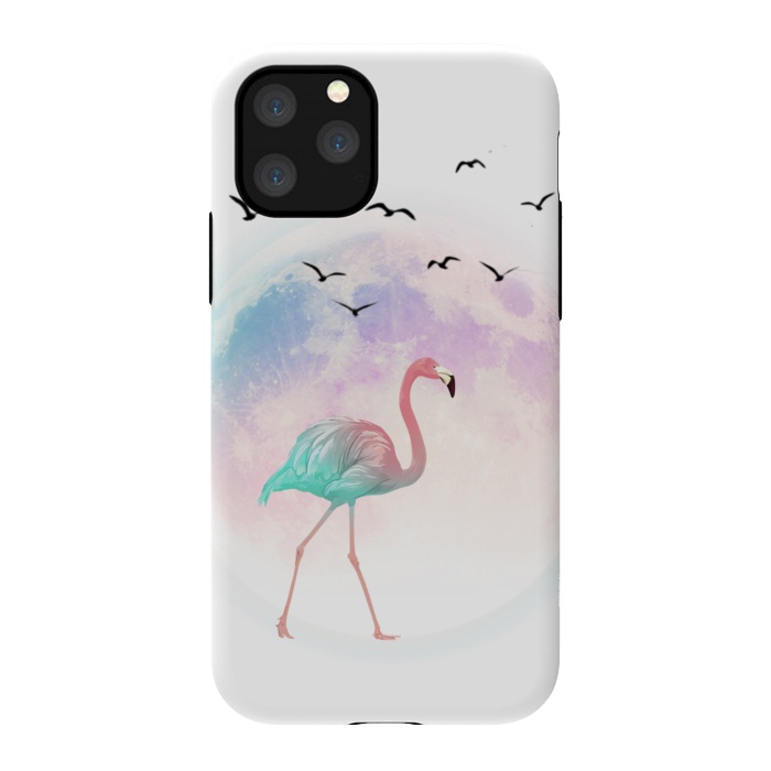 iPhone 11 Pro StrongFit flamingo in the pink moon by haroulita