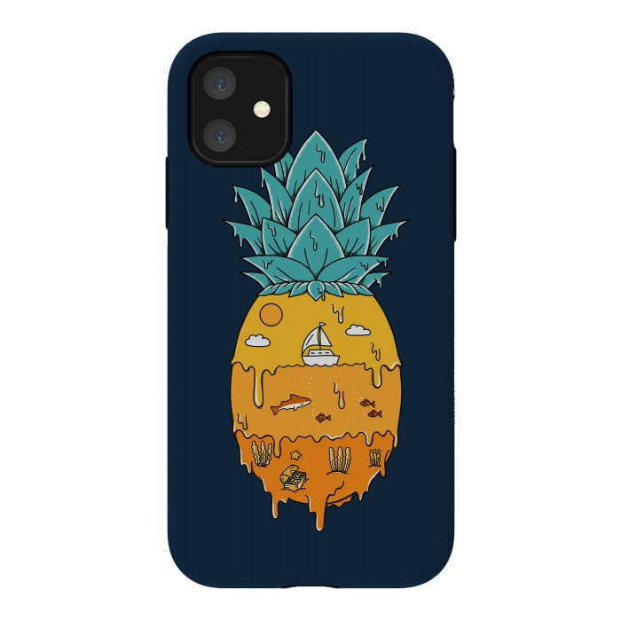iPhone 11 StrongFit Pineapple Landscape by Coffee Man