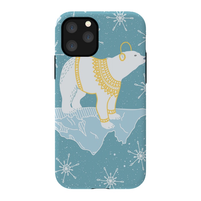 iPhone 11 Pro StrongFit white bear by haroulita