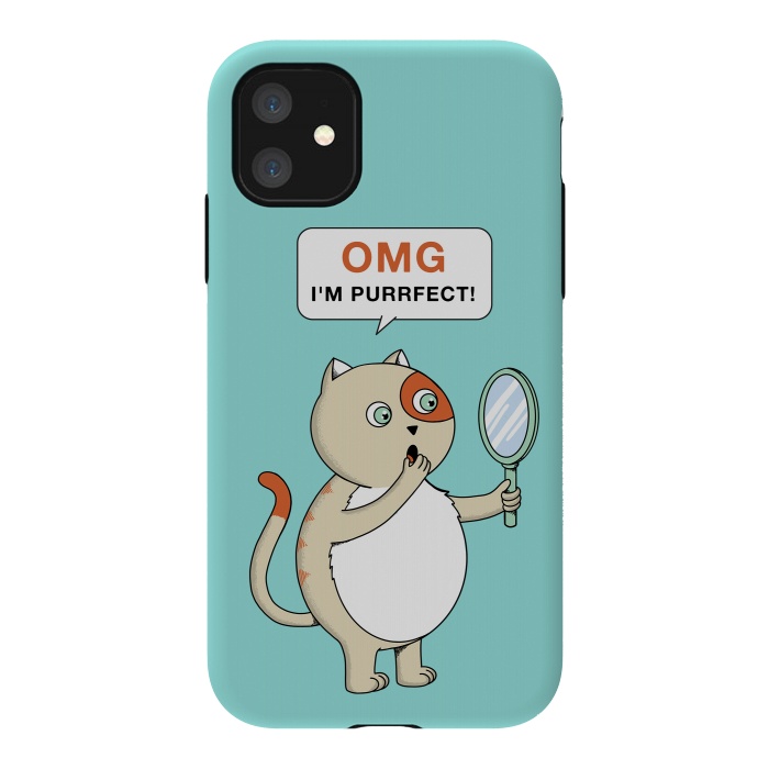 iPhone 11 StrongFit Cat Perfect by Coffee Man