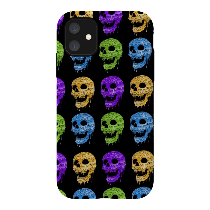iPhone 11 StrongFit Skulls Colors by Coffee Man