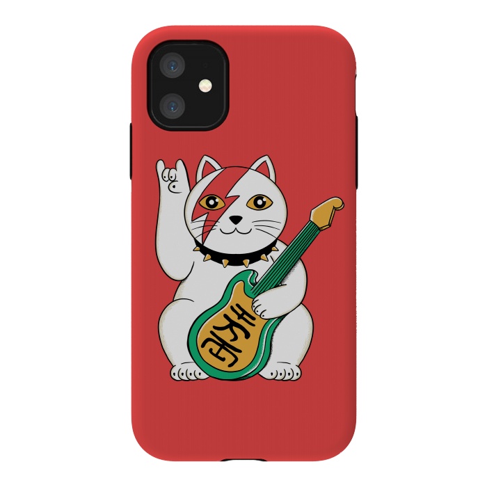 iPhone 11 StrongFit Cat Lucky by Coffee Man