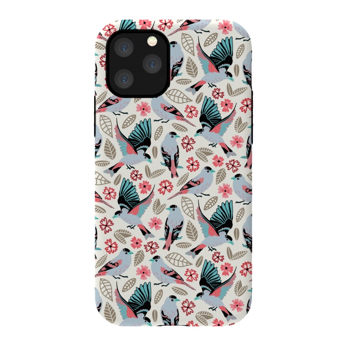 iPhone 11 Pro StrongFit Fantasy Finches  by Tigatiga